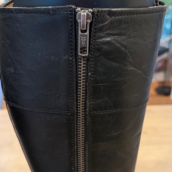Frye Black Leather Knee-High Boots - Picture 3 of 11